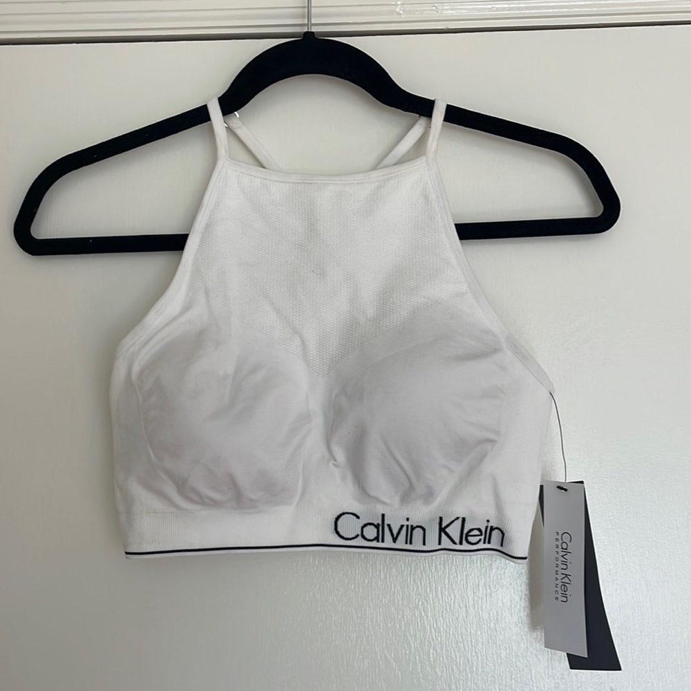Calvin Klein high neck sports bra M low impact